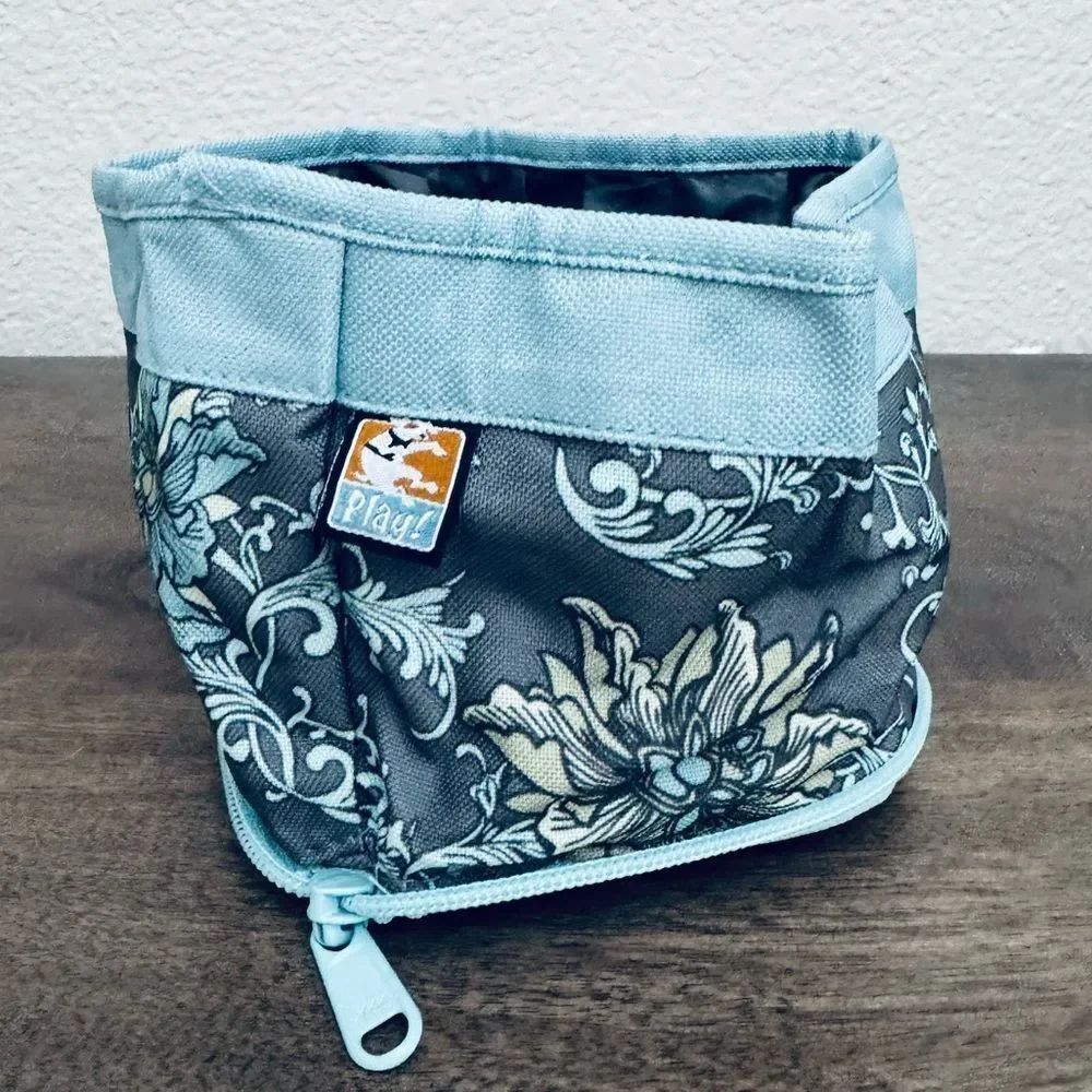 Travel Zipper Folding Dog Food Bowl